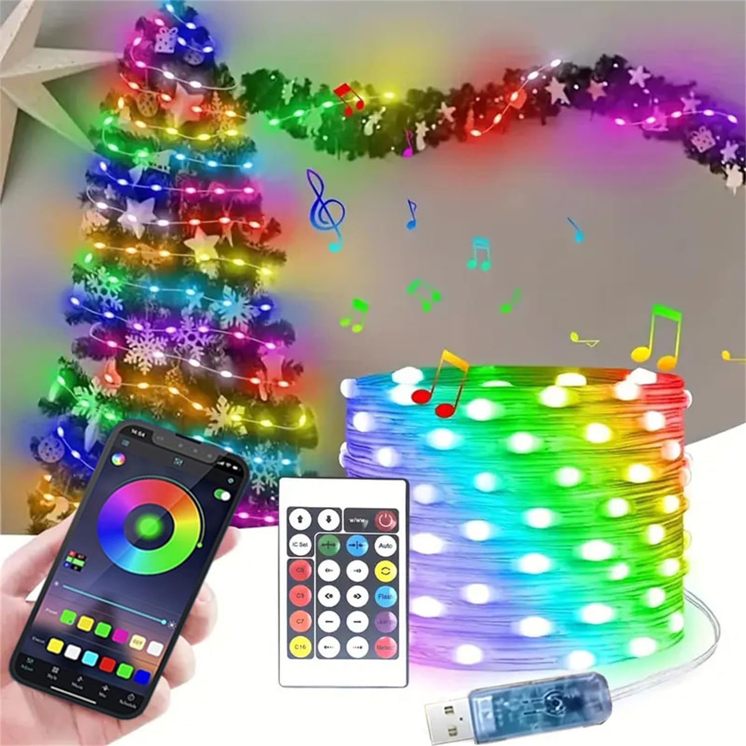 Smart Garden Festoon Lights - Światła LED, lampki choinkowe, inteligentne, Bluetooth,