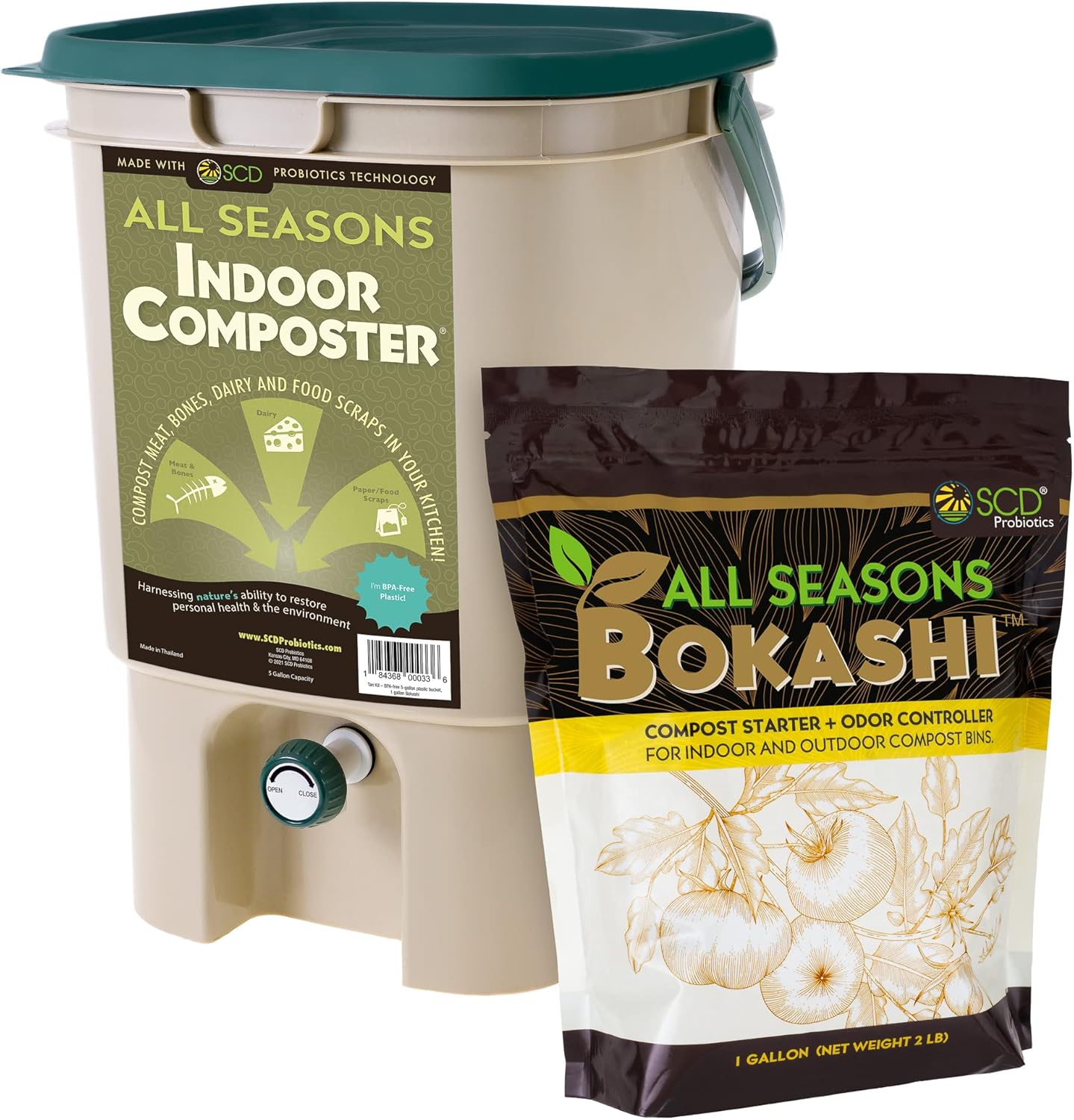 Composting Kit Indoor - Komposter do kuchni na blat -