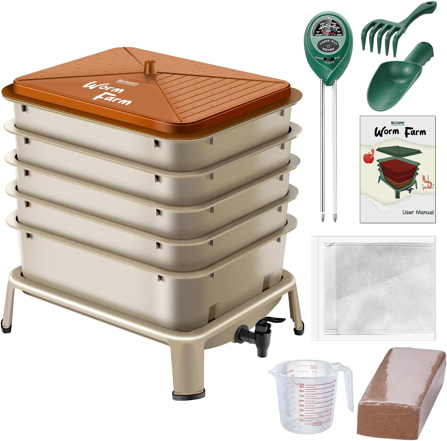 Composting Kit Indoor - Kompostownik na robaki do użytku wewnątrz