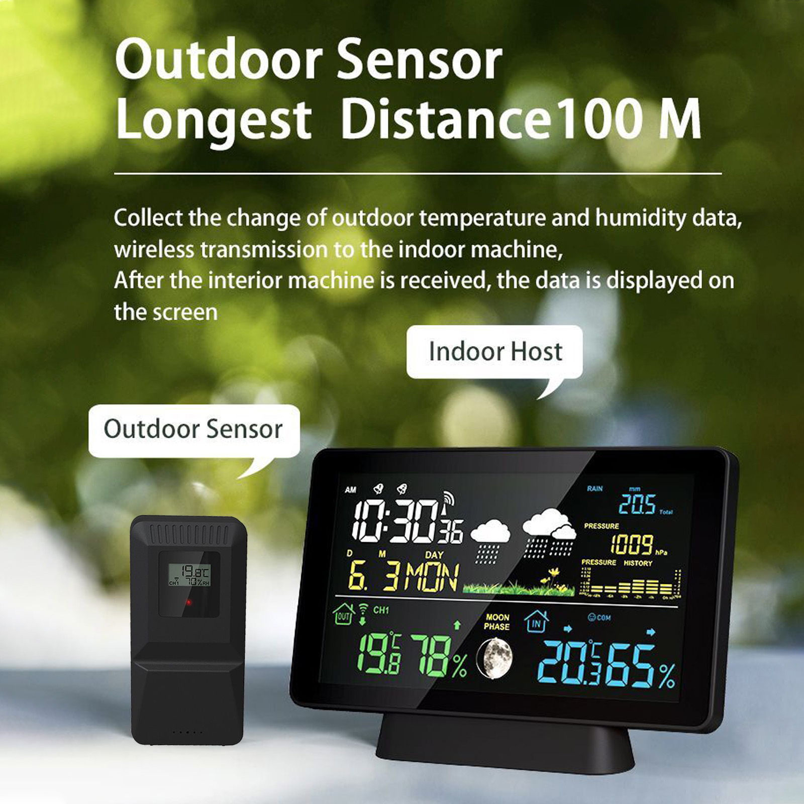 Wewnętrzna/zewnętrzna bezprzew – Rain Gauge Digital recenzja i cena